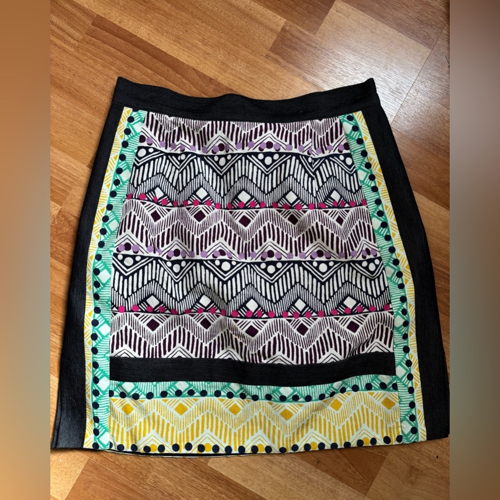 Nanette Lepore Navy Patterned Skirt